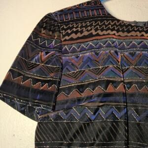 Women's Black and Multi Dress